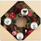 MagicHome karácsonyi koszorú, adventi, piros, 30 cm