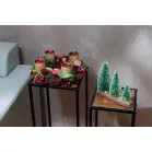 MagicHome karácsonyi koszorú, adventi, piros, 30 cm