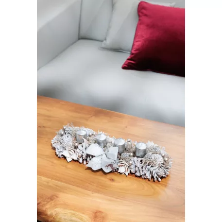 Ikebana MagicHome Karácsony, Advent, natúr, 44x15x9 cm