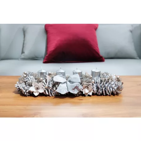 Ikebana MagicHome Karácsony, Advent, natúr, 44x15x9 cm