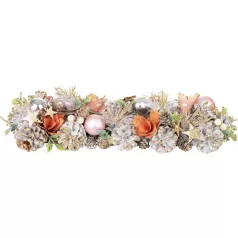   Ikebana MagicHome Karácsony, Advent, rózsaszín-narancs, 44x15x9 cm