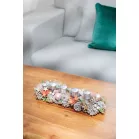 Ikebana MagicHome Karácsony, Advent, rózsaszín-narancs, 44x15x9 cm