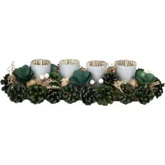 Ikebana MagicHome Karácsony, Advent, zöld, 45x15x9 cm