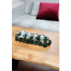 Ikebana MagicHome Karácsony, Advent, zöld, 45x15x9 cm