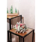 MagicHome karácsonyi gyertyatartó, natúr, 13x11 cm