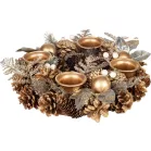 MagicHome karácsonyi koszorú, advent, arany, 30 cm