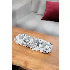 Ikebana MagicHome Karácsony, Advent, fehér, 50x16x9 cm