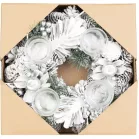 MagicHome karácsonyi koszorú, adventi, fehér, 32 cm