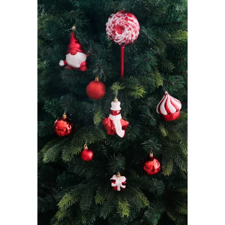 MagicHome karácsonyfa gömbök, 47 db, piros