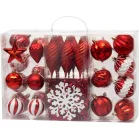 MagicHome karácsonyfa gömbök, 39 db, piros
