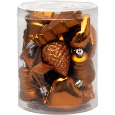   MagicHome Karácsonyi Dekoráció szett, 20 db, réz-arany 4 fajta