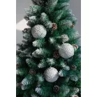 MagicHome karácsonyi gömbök, 3 db-os szett, ezüst, 10 cm