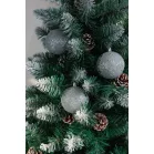 MagicHome karácsonyi gömbök, 3 db-os szett, ezüst, 8 cm