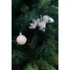 MagicHome karácsonyfa gömbök, 21 db, fehér-ezüst