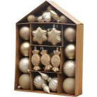 MagicHome karácsonyfa gömbök, 32 db, pezsgő színű