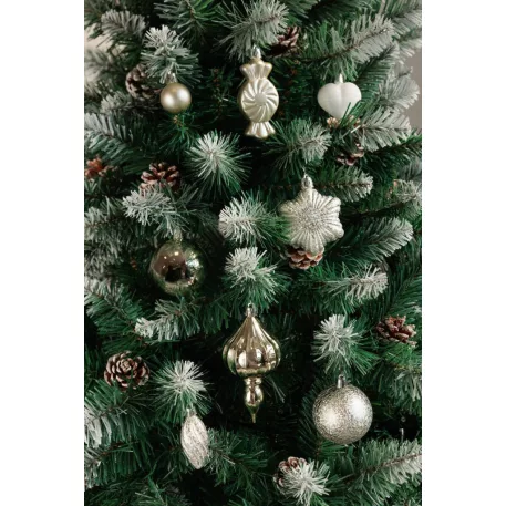 MagicHome karácsonyfa gömbök, 32 db, bézs