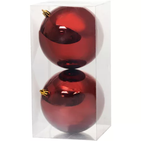 MagicHome karácsonyi gömbök, 2 db, bordó, karácsonyfára, 12 cm