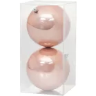 MagicHome karácsonyi gömbök, 2 db, rózsaszín, karácsonyfára, 12 cm