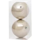 MagicHome karácsonyi gömbök, 2 db, bézs, karácsonyfára, 12 cm