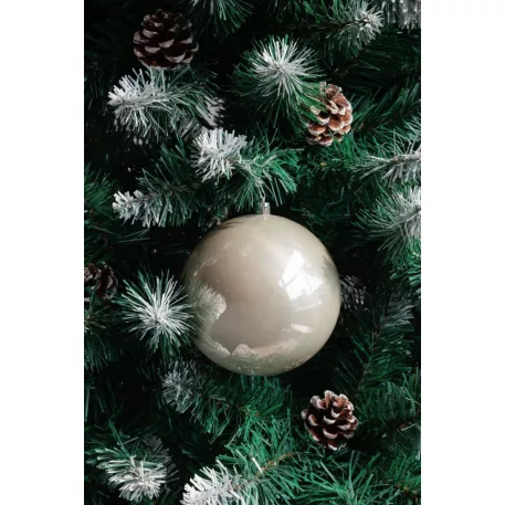 MagicHome karácsonyi gömbök, 2 db, bézs, karácsonyfára, 12 cm