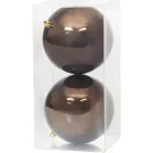 MagicHome karácsonyi gömbök, 2 db, barna, 12 cm