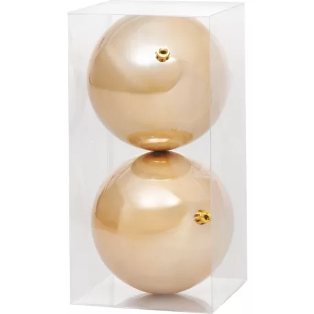 MagicHome karácsonyi gömbök, 2 db, arany, 12 cm