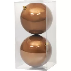   MagicHome karácsonyi gömbök, 2 db, bronz, karácsonyfára, 12 cm