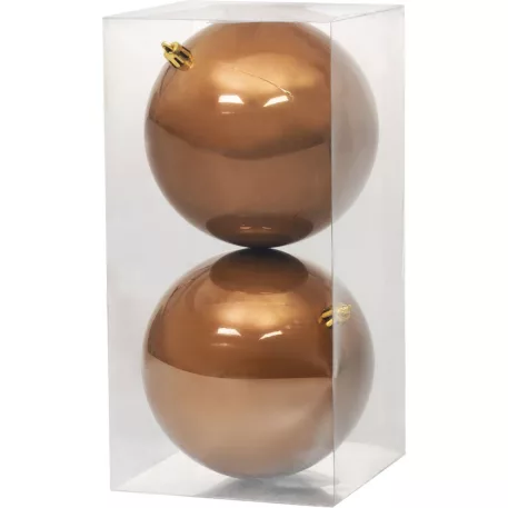 MagicHome karácsonyi gömbök, 2 db, bronz, karácsonyfára, 12 cm