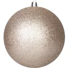 MagicHome karácsonyi gömbök, 2 db, pezsgőszínű, karácsonyfára, 12 cm