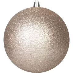   MagicHome karácsonyi gömbök, 2 db, pezsgőszínű, karácsonyfára, 12 cm