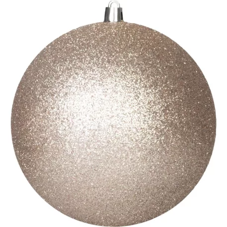 MagicHome karácsonyi gömbök, 2 db, pezsgőszínű, karácsonyfára, 12 cm