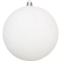   MagicHome karácsonyi gömbök, 2 db, fehér, karácsonyfára, 12 cm