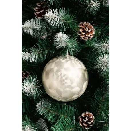 MagicHome karácsonyi gömbök, 2 db, bézs, karácsonyfára, 12 cm