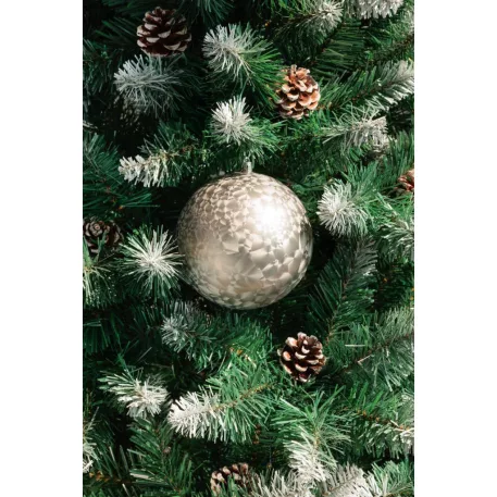 MagicHome karácsonyi gömbök, 2 db, bézs, karácsonyfára, 12 cm