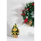 Dekoráció MagicHome Karácsony, feldíszített fa, dobbal, 21 cm