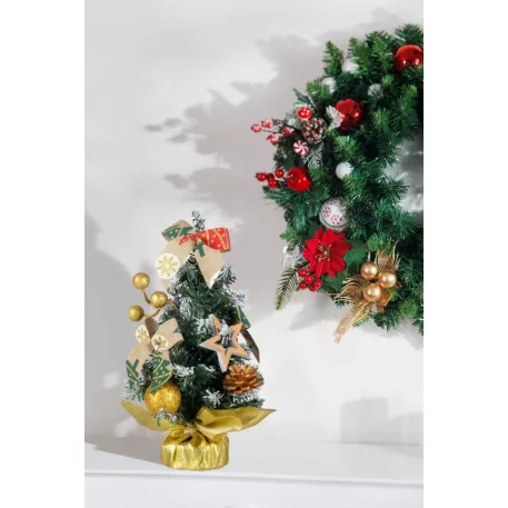 Dekoráció MagicHome Karácsony, feldíszített fa, 20 cm