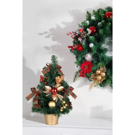 Dekoráció MagicHome Karácsony, feldíszített fa, 40 cm