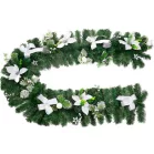 MagicHome karácsonyi dísz, girland, fehér, 200 cm