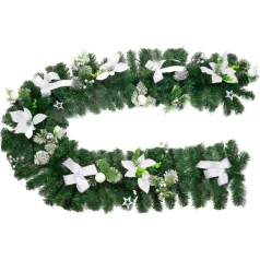 MagicHome karácsonyi dísz, girland, fehér, 200 cm