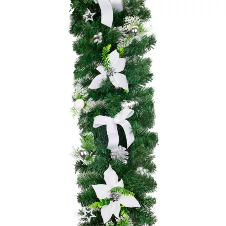 MagicHome karácsonyi dísz, girland, fehér, 200 cm