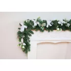 MagicHome karácsonyi dísz, girland, fehér, 200 cm