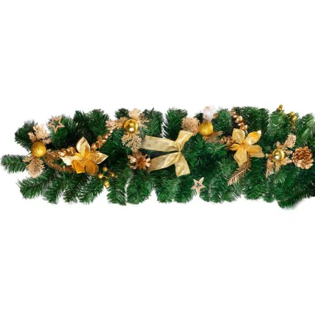 MagicHome karácsonyi dísz, girland, arany, 200 cm