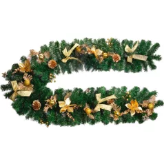 MagicHome karácsonyi dísz, girland, arany, 200 cm