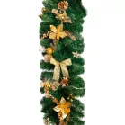 MagicHome karácsonyi dísz, girland, arany, 200 cm