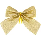 MagicHome Karácsonyi Dekoráció masni, arany, 4 db, 9 x 9 cm