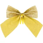 MagicHome Karácsonyi Dekoráció masni, arany, 4 db, 9 x 9 cm