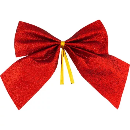 MagicHome Karácsonyi Dekoráció masni, piros, 4 db, 9 x 9 cm