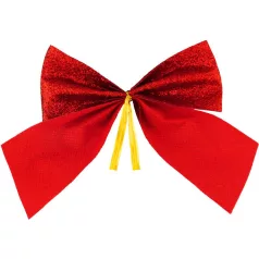   MagicHome Karácsonyi Dekoráció masni, piros, 4 db, 9 x 9 cm