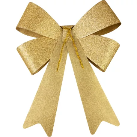 MagicHome Karácsonyi Dekoráció masni, arany, 38 x 30 cm