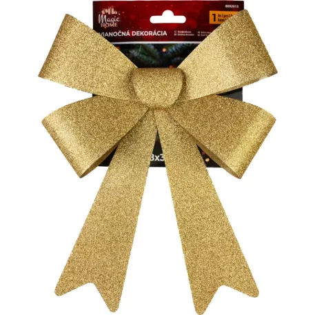 MagicHome Karácsonyi Dekoráció masni, arany, 38 x 30 cm